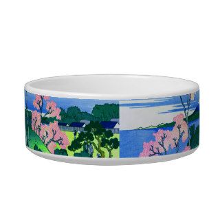 Goten Yama Hill Cherry Blossom Fine Art Pet Bowl
