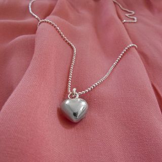girl's silver heart necklace by tales from the earth