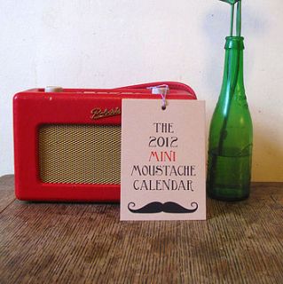 2012 mini moustache calendar by paper heart