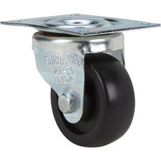 3in. x 1 1/4in. Fairbanks Swivel Zinc-Plated Caster  Up to 299 Lbs.