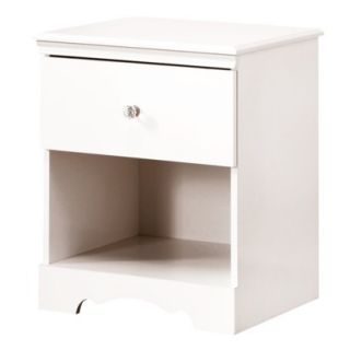 South Shore Crystal Nightstand   White