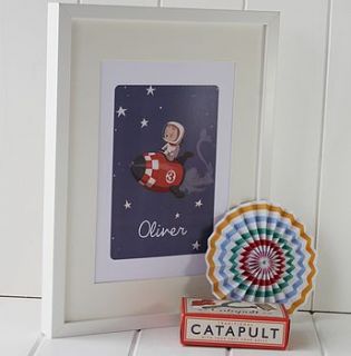 personalised rocket picture of your child by posh totty designs interiors