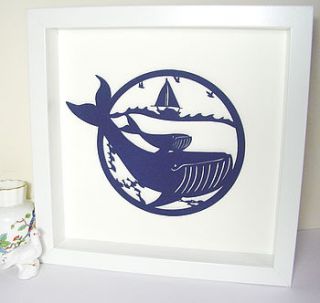 papercut whale artwork by sarah dennis design