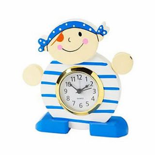 wooden pirate alarm clock by ziggy pickles kids