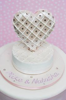 large heart wedding cake topper by jasmine burgess