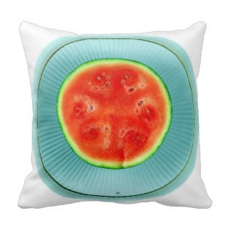 Watermelon In Blue Hue Pillows