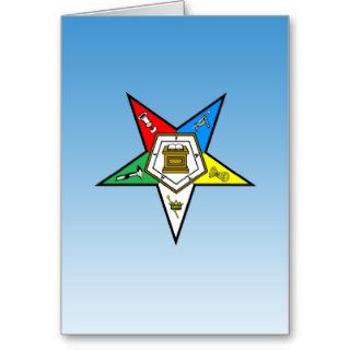 OES Order of the Eastern Star Blue Greeting Card