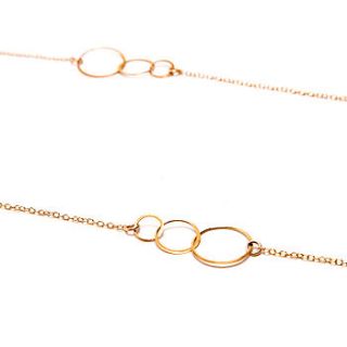 gold longer life, love and laughter necklace by chupi