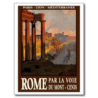 Rome Roma Italy Itallia Vintage Travel Poster Art Postcard