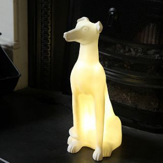 archie the whippet table lamp by light art