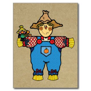 scarecrow cartoon postcards