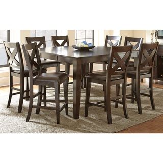 Copley Solid Wood Counter Height Dining Set With Self Storing Leaf Dining Sets