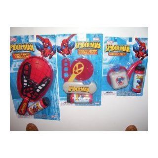 Spiderman Super Web Bubbler, Multi Wand, Bubble Pipe (Sold As a Set) Toys & Games