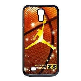 Cool NBA Chicago Bulls Gold Michael Jordan Dunk Logo with Basketball Background Samsung Galaxy S4 i9500 Case Best Rubber Protection Cover for Samsung Cell Phones & Accessories