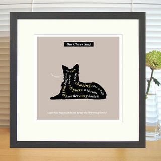 personalised border collie/terrier prints by designed