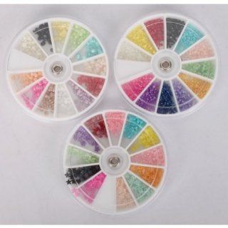 Fast shipping + Free tracking number, 2 Wheel Nail Art Rhinestones + 1 Wheel Nail Art Decorations Cell Phones & Accessories