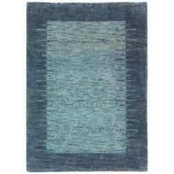 Hand knotted Gabeh Solo Blue Wool Rug (2' x 3') Safavieh Accent Rugs