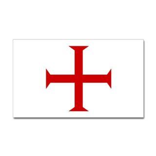  Flag of The Knights Templar Rectangle Sticker Sticker Rectangle   Standard   Wall Decor Stickers