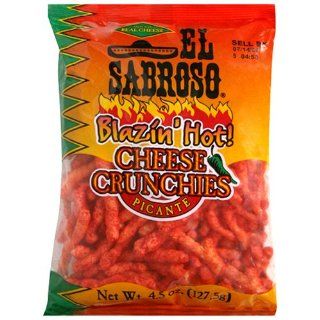 Blazin' Hot Cheese Crunchies  Els, 4.5 Ounce Units (Pack of 24)  Cheese Curls  Grocery & Gourmet Food