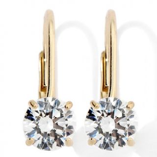 1ct Absolute 14K Round Leverback Earrings