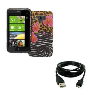 EMPIRE HTC Titan II Stealth Rubberized Design Case Cover (Orchid Safari) + USB 2.0 Data Cable [EMPIRE Packaging] Cell Phones & Accessories