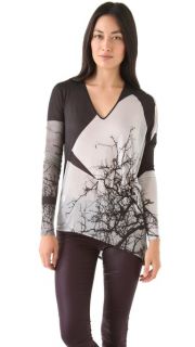 Helmut Lang Tree Collage Jersey Top