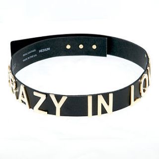 'crazy in love' leather belt by convey a belt