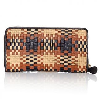 Clever Carriage Company "Milan" Hand Interwoven Leather Wallet