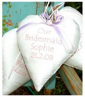 silk 'bridesmaids' heart by tuppenny house designs