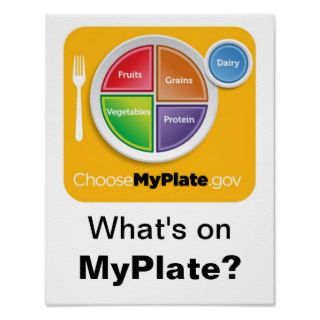 What's on MyPlate? Poster   Orange on White