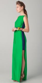 Yigal Azrouel Drawstring Maxi Dress with Open Sides