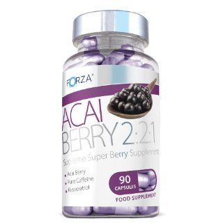 Forza Acai Berry 221   Strong Diet Pills with Pure Acai   Natural Slimming Pills for Fast Weight Loss (90 Capsules) Health & Personal Care