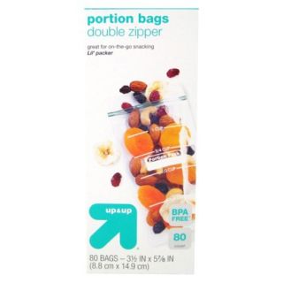 up & up™ Double Zipper Portion Bags 80 ct