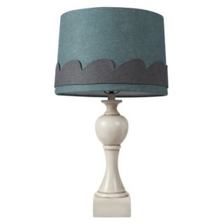 Boho Boutique™ Turned Table Lamp   White (Includ