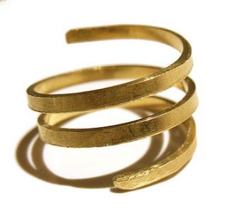 spirale 18k gold vermeil ring by catherine marche jewellery