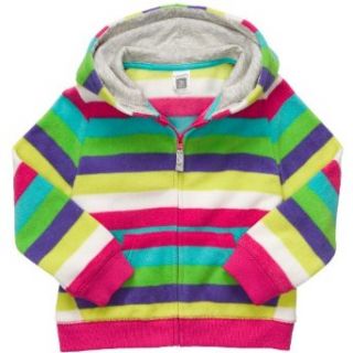 Carter's Girls Bright Stripes Fleece Hoodie (5 Kids) Clothing