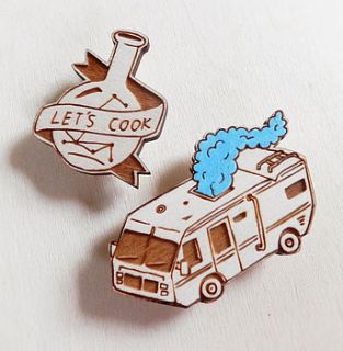'breaking bad' brooch set by kate rowland illustration