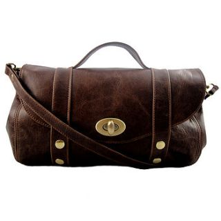 rustic brown leather lea bag by freeload leather accessories