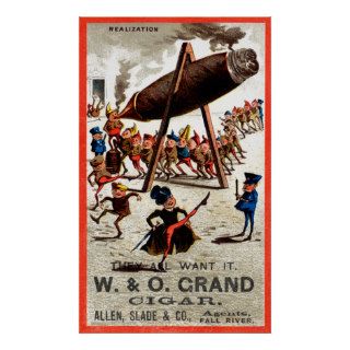 19C Vintage Grand Cigar Posters