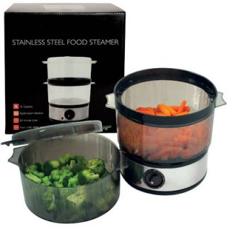 Trademark Global 4 Quart 400 Watt Stainless Steel Food Steamer
