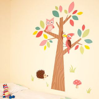 forest friends wall stickers by the little blue owl