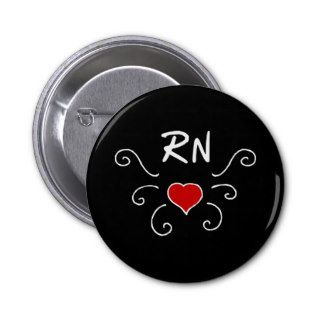 RN Nurse Love Tattoo Buttons