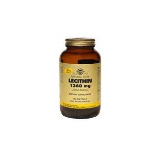 Solgar Lecithin Softgels 1360 mg, 250 S Gels 1360 mg (Pack of 2) Health & Personal Care
