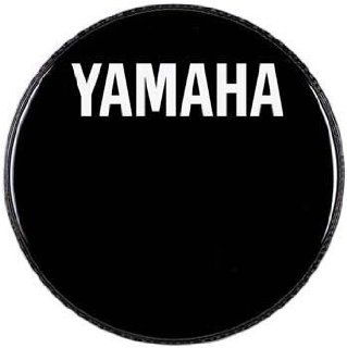 Yamaha Logo Bass Drum Head Glossy Black 22" Musical Instruments