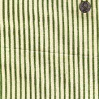 54" Green/Pale Yellow Cotton Duck Ticking Fabric 20 Yards Wholesale By the Bolt