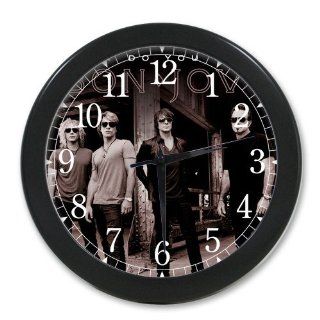 Bon Jovi Black Color Wall Clock Decorative 10 Inch, Personalized Wall Clocks, Large Numbers  