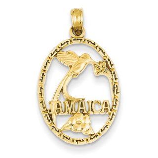 14k Jamaica w/Bird & Flowers Pendant Jewelry