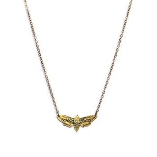 nature girl illustrated moth necklace by the aviary