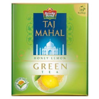 Brooke Bond Taj Mahal Honey Lemon Green Tea Bags 10 nos (pack of 2)  Grocery Tea Sampler  Grocery & Gourmet Food