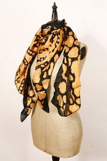 syriana printed silk scarf by lemonlu london